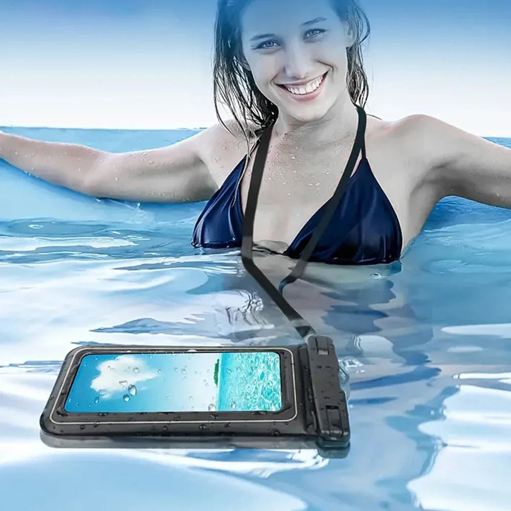 PVC Swimming Phone Pack Waterproof Transparent Sealed Phone Bag Diving Mobile Phone Bag Drifting Rafting Surfing Boating Bag