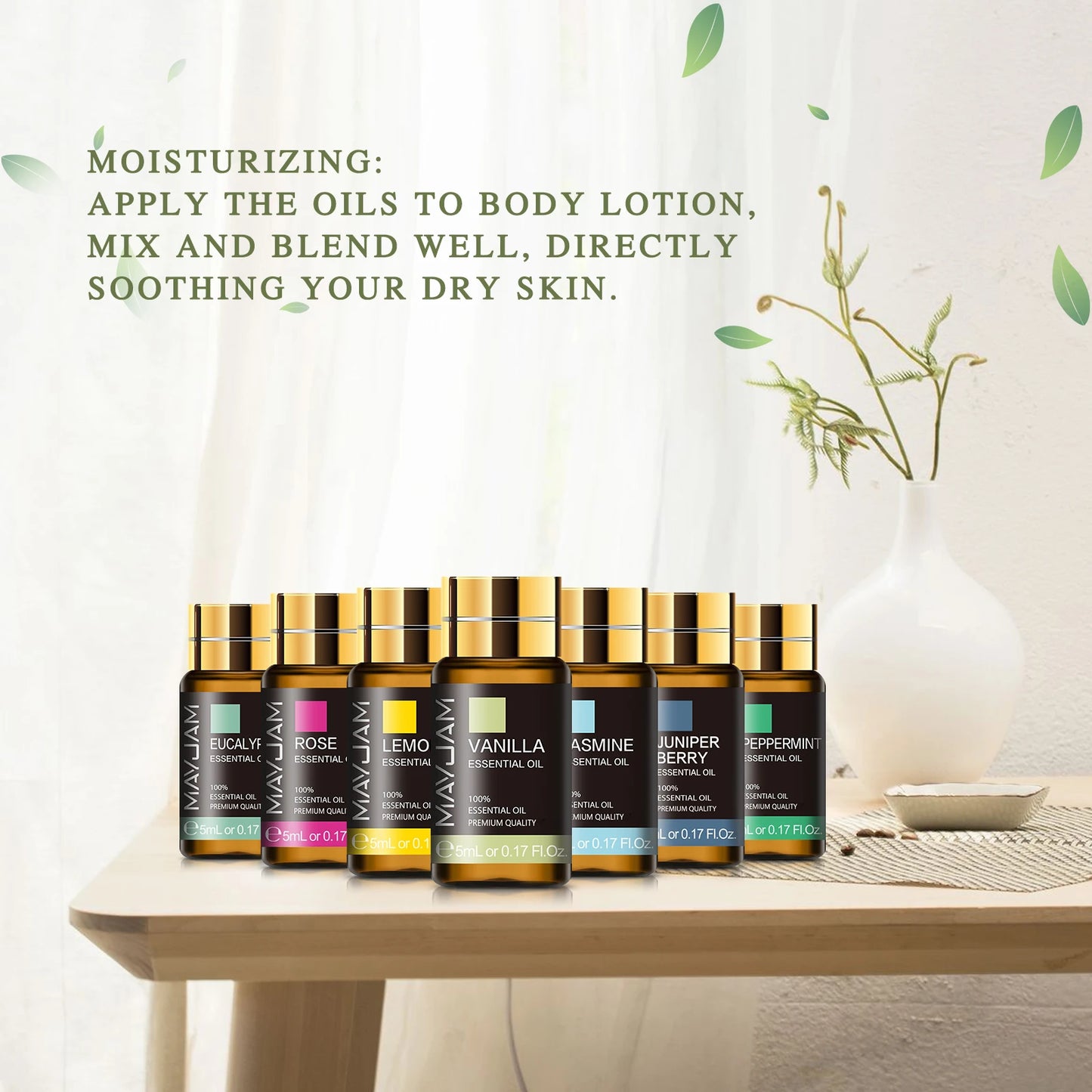 28pcs Pure Natural Essential Oils Gift Set For Humidifier Diffuser Lavender Vanilla Sage Jasmine Rose