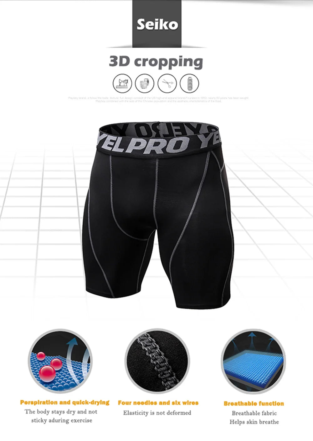 Men Fitness Compression Shorts Running Training Sport Shorts Tight Breathable Quick-drying Stretch Shorts Letter Belt Gym Shorts