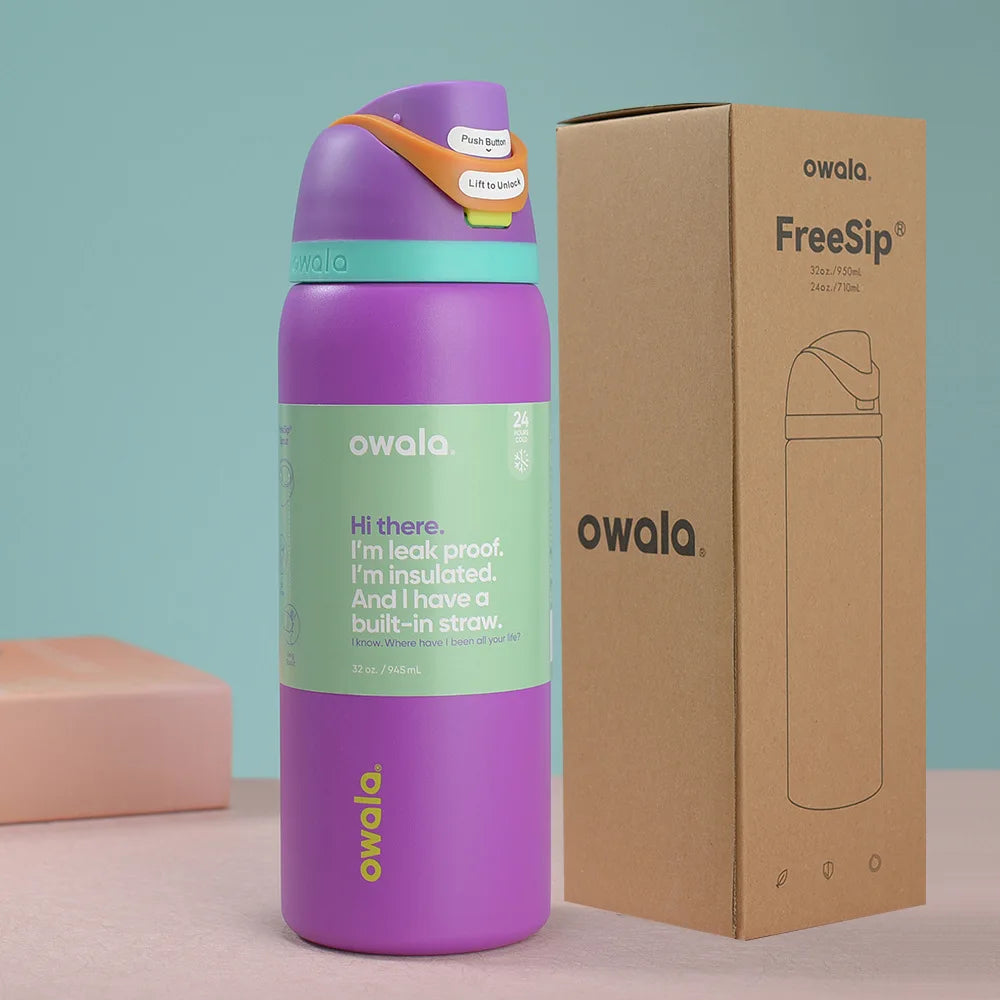Insulated Stainless Steel Water Bottle with Straw, BPA-Free Sports Water Bottle, Great for Travel, 24Oz/32 Oz,