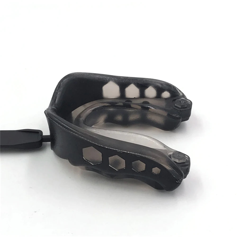 Sport Mouth Guard with Strap Anti-dislocation Teeth Protector Basketball Tooth Protection Tool for Basketball Football Rugby