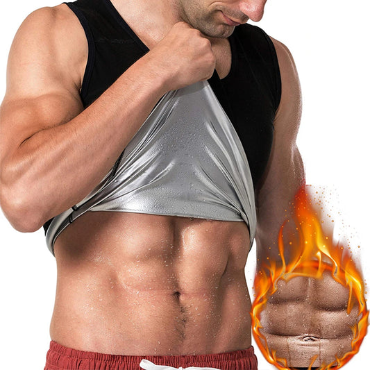 Sauna Shirt for Men Sweat Suit Short Sleeve Compression T-Shirt Weight Loss Body Shaper Shirts for Workout Sports