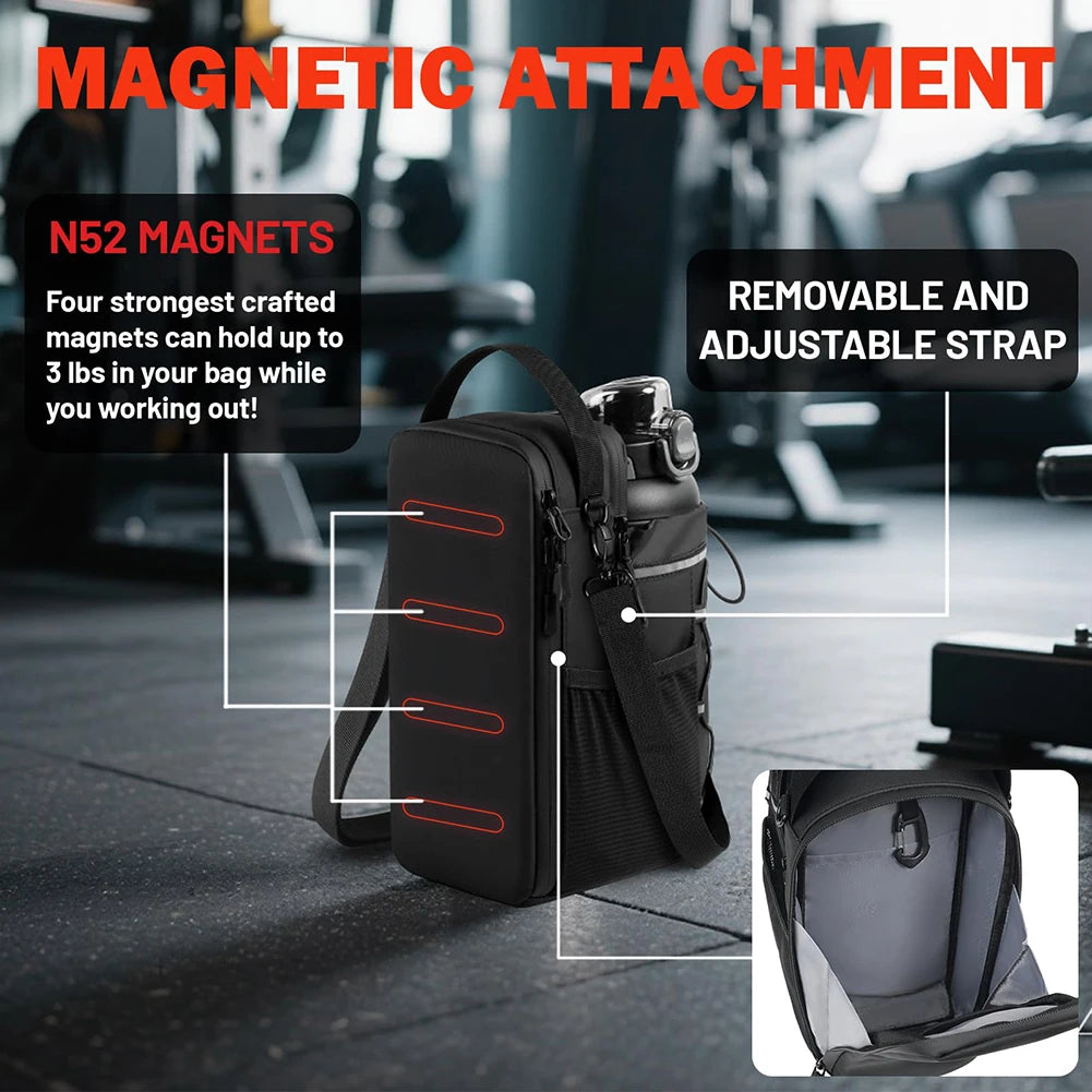 Magnetic Gym Bag Magnetic Sling Pocket Bottle Holder Crossbody Bag for Men & Women