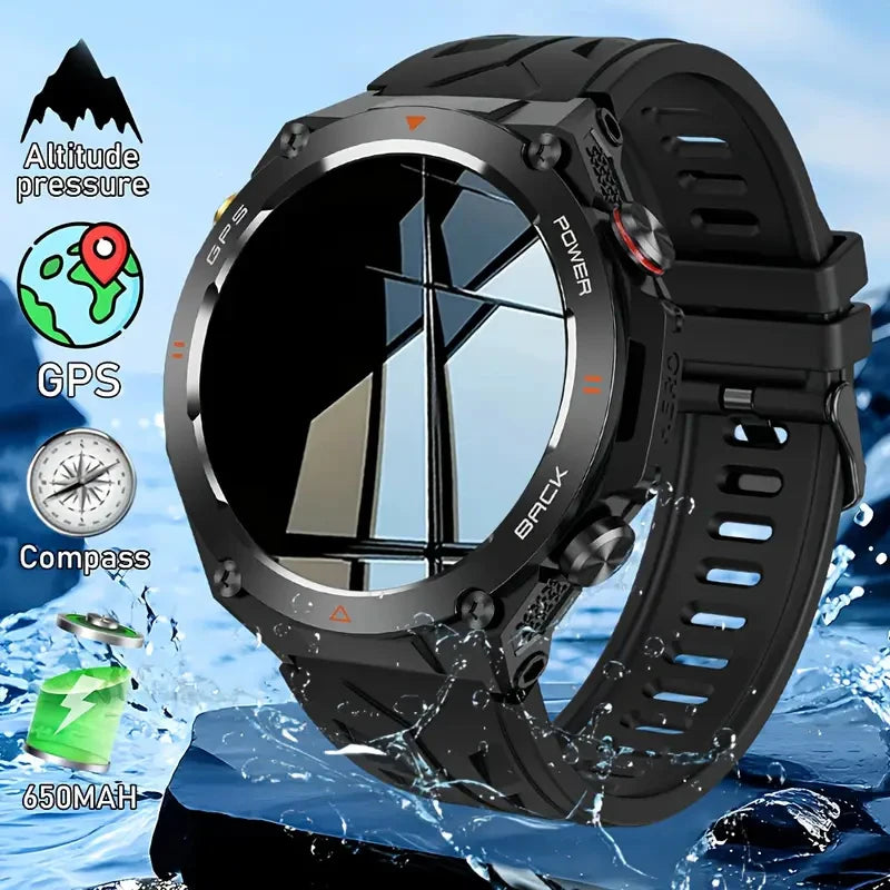 2025 Built-in GPS Women's Smart Watch Bluetooth Call 1ATM Waterpro Military Sports Fitness Tracker Smartwatch for Women