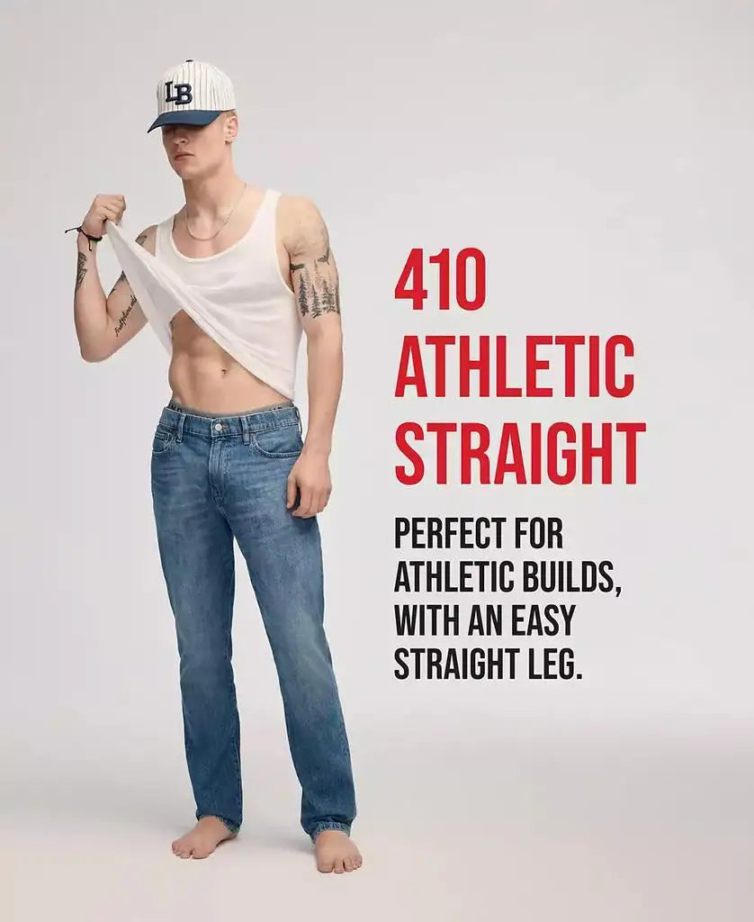Men's Stretch Athletic Jeans Straight Fit Sportswear for Running And Sports