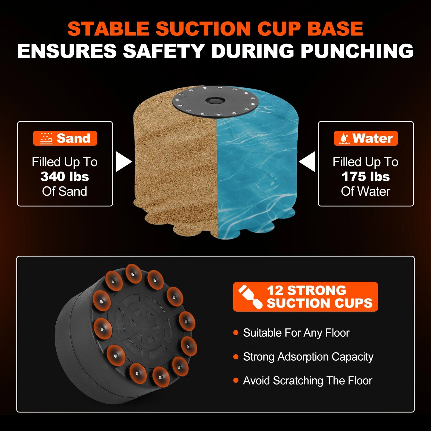 5 in 1 Punching Bag with Stand for Adult & Kids, Freestanding Speed Bag Hitting Target Heavy Kickboxing Bag, Adjustable Height