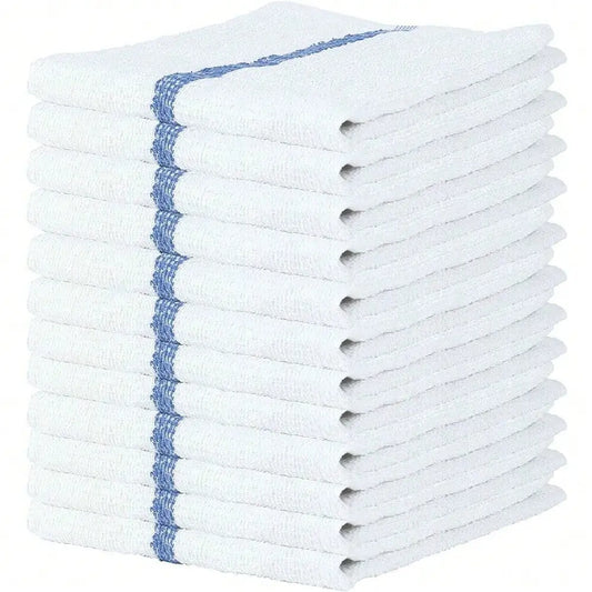 Bar Mop Towels Blue Cotton Cleaning Towel Restaurant 16x19* Pack of 24.
