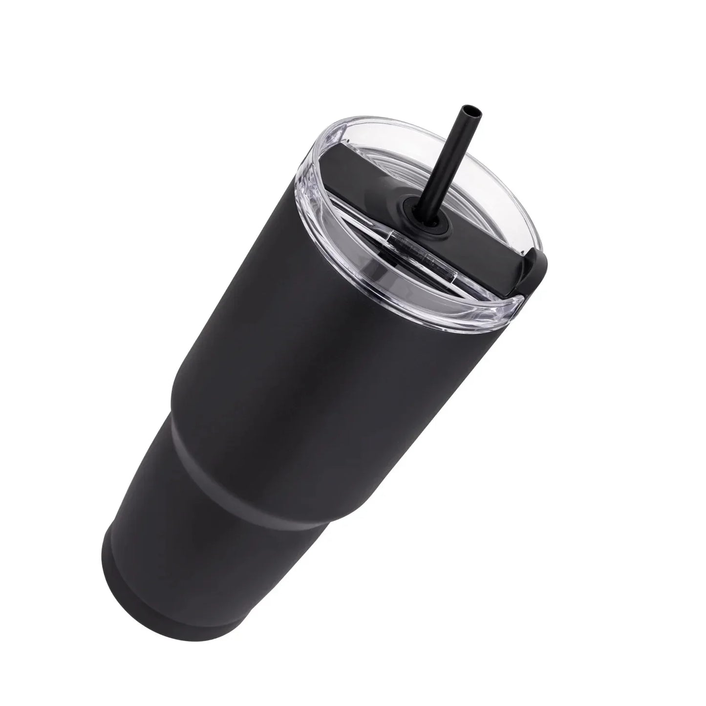 30 fl oz Stainless Steel  Tumbler,  2 in 1 Function Lid, Black Color