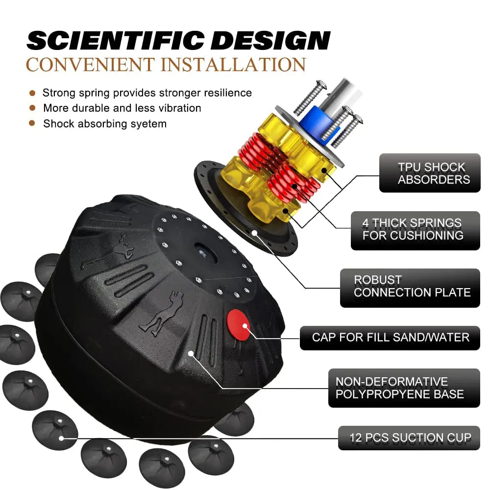 Standing boxing post with gloves, home fighting training sandbag, boxing bag with suction cup, holiday gift for sports men