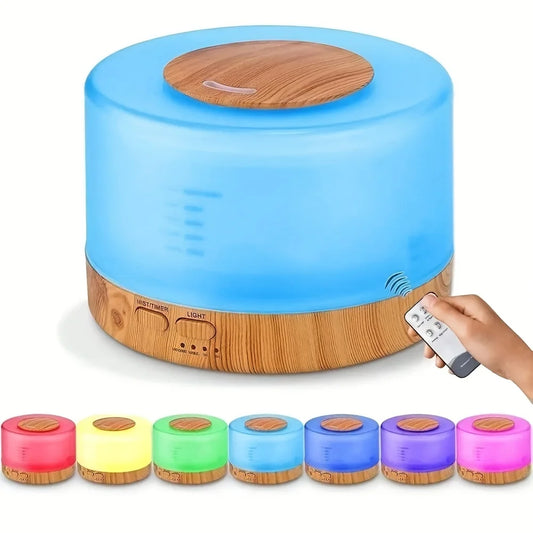 Diffuser Essential Oil Diffuser  Cool Mist Air Diffuser With Remote Control  With USB C Power Cord  4 Timers  7 LED Color Changi