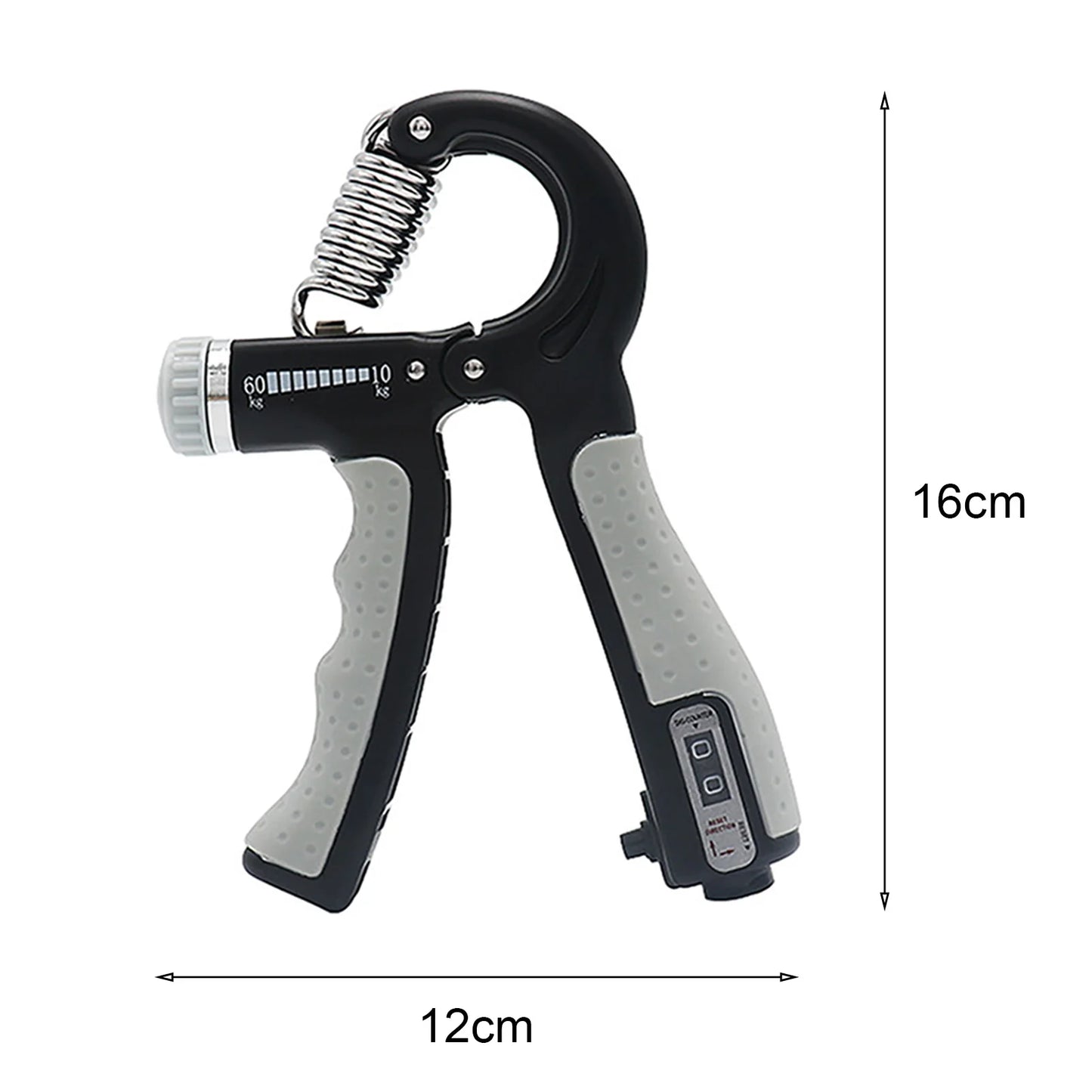 1Pc Hand Gripper with Counter R-Shape Non-slip ABS Hand Gripper Adjustable Resistance Forearm Strength Trainer Fitness Equipment