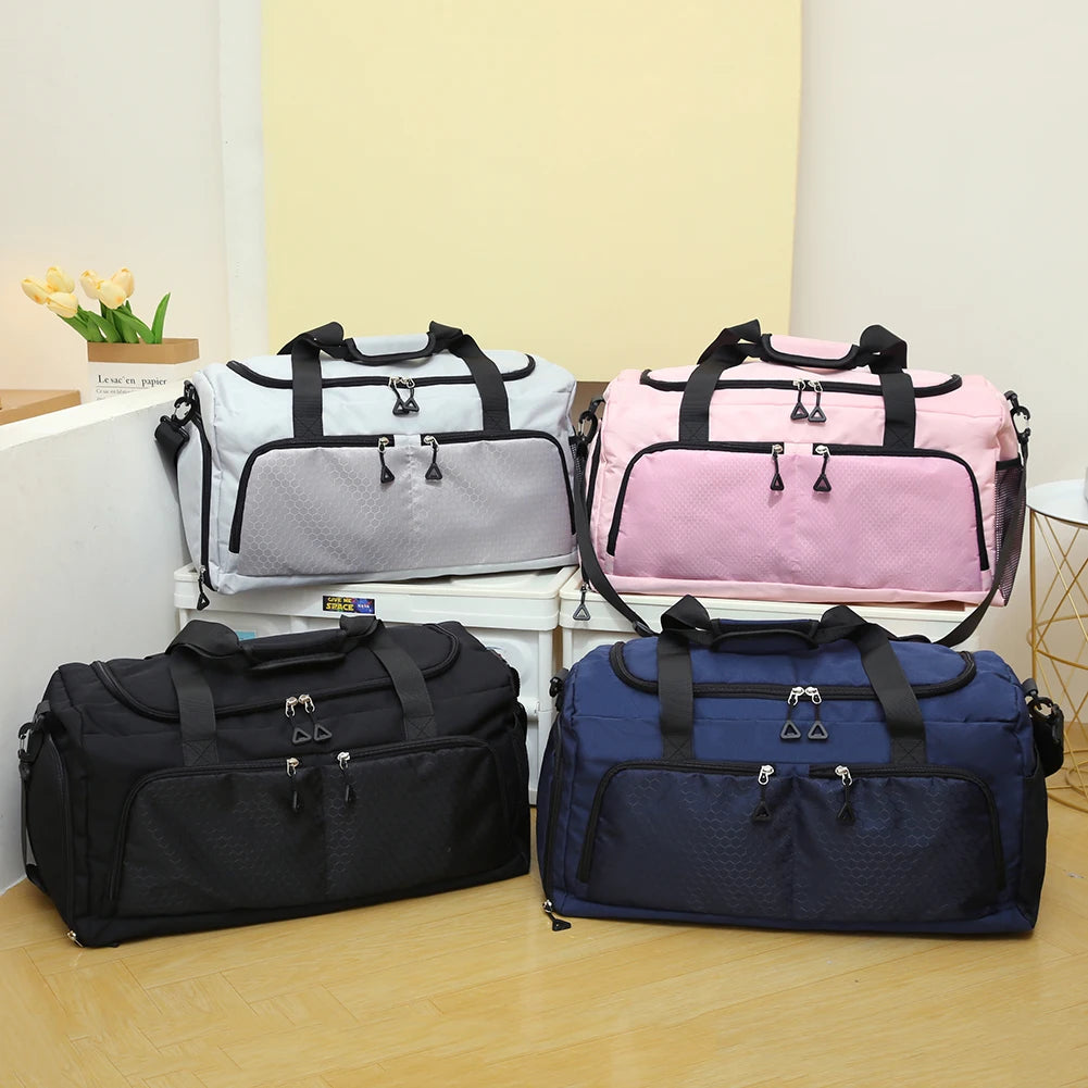 Travel Duffle Bag with Shoe Compartment and Wet Pocket Carry On Weekender Bag Large Duffle Bag for Travel Workout Sport
