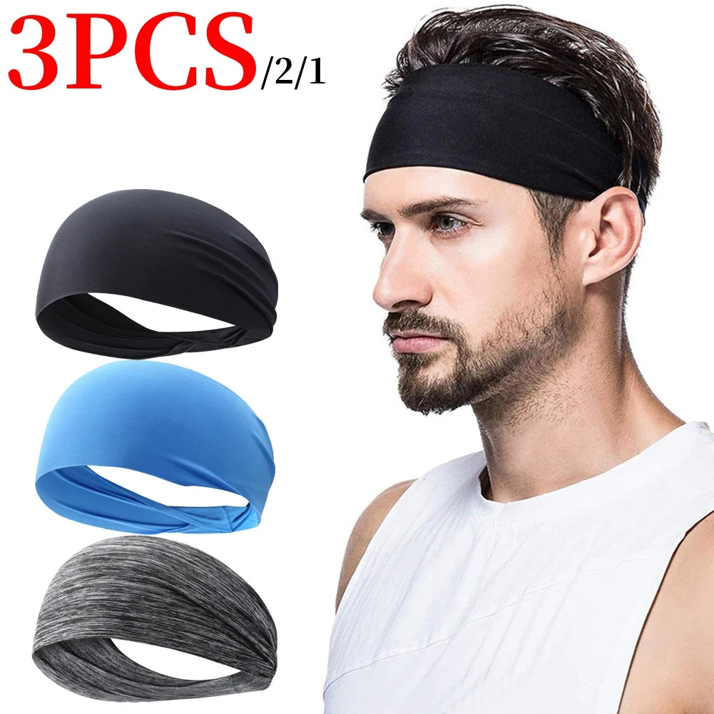 Elastic Sports Headbands Sweat Absorption Headdress Quick Dry Workout Headband Anti-slip Breathable Sweatbands for Yoga Running
