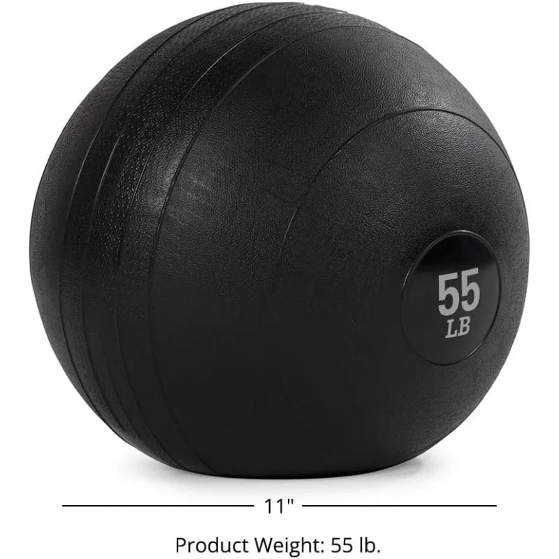 Titan Fitness 55 LB Rubber Slam Ball, Dead Weight Ball Absorbs Impact, Minimal Bounce, Textured Surface