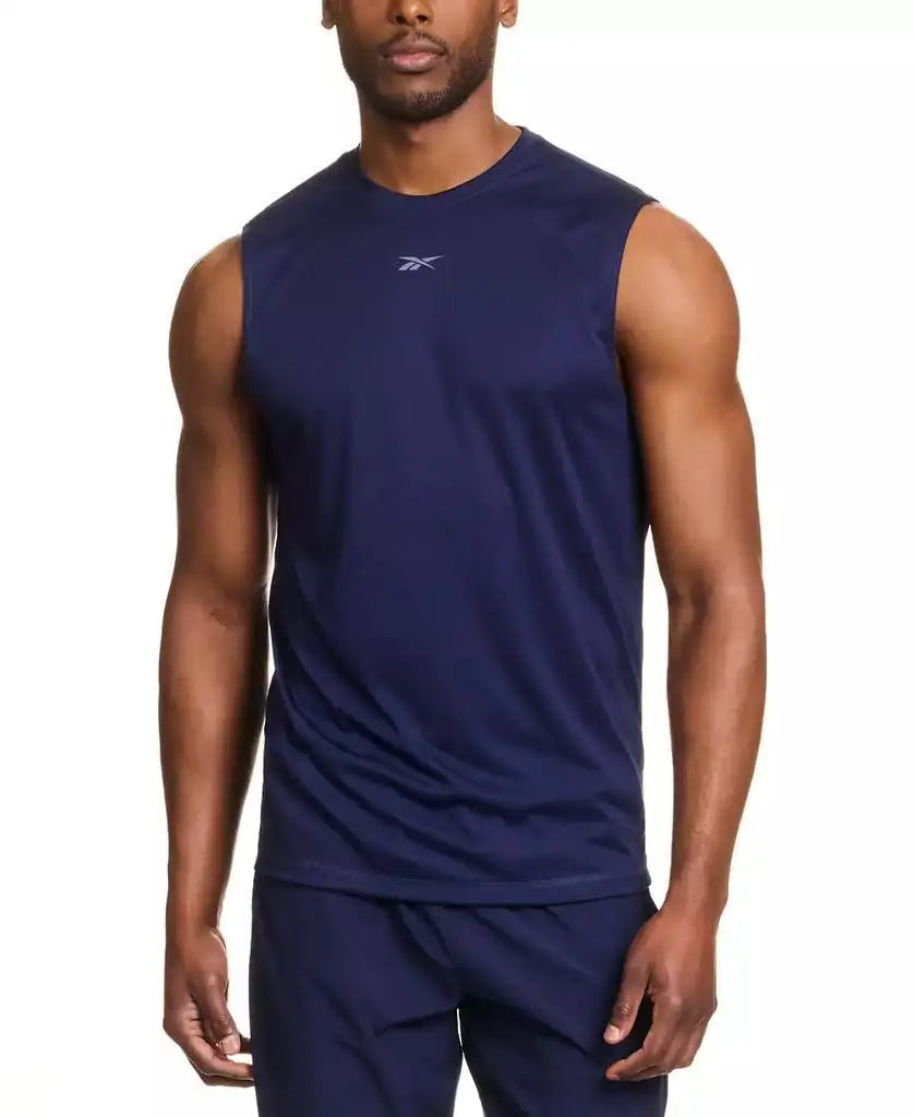 Men's Sleeveless Tank Top Breathable Workout Shirt Fitness Running Sports Black/White