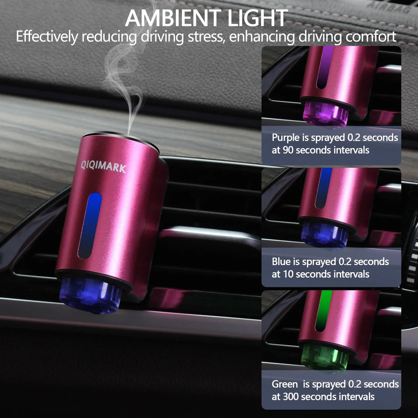 Smart Car Air Aromatherapy Diffuser, Fragrance Car Air Fresheners With Three Adjustable