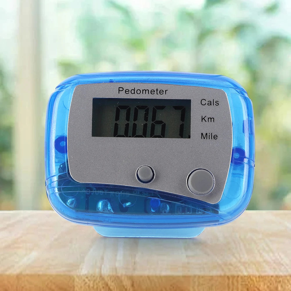 Walking Pedometer Clip On Step Counter Mile Kilometer Calorie Calculation Electronic Pedometer Step 0-99999 for Walking Running