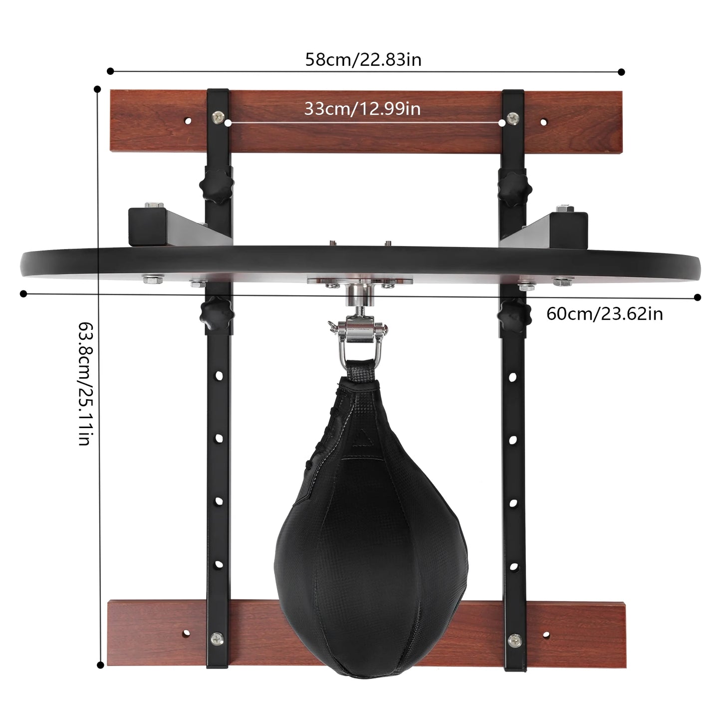Wall-Mounted Adjustable Speed Bag Platform Kit Swivel Punching Fitness Training