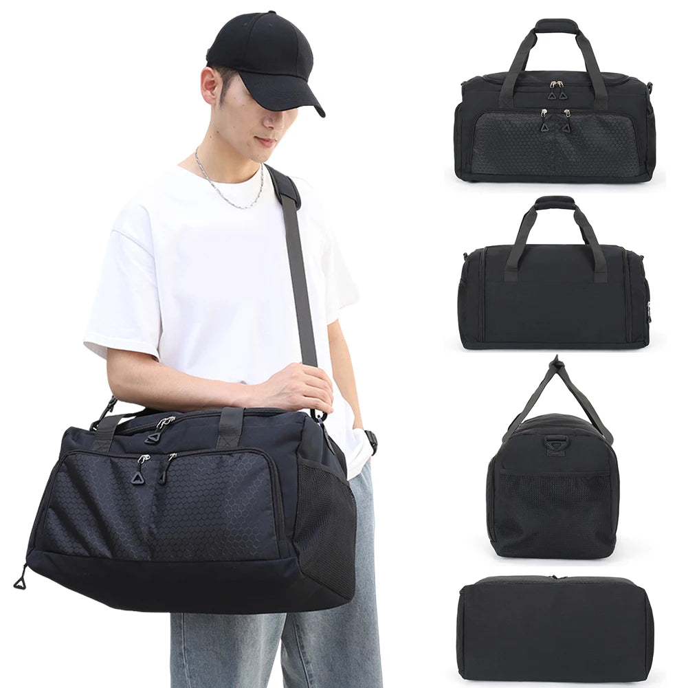 Travel Duffle Bag with Shoe Compartment and Wet Pocket Carry On Weekender Bag Large Duffle Bag for Travel Workout Sport