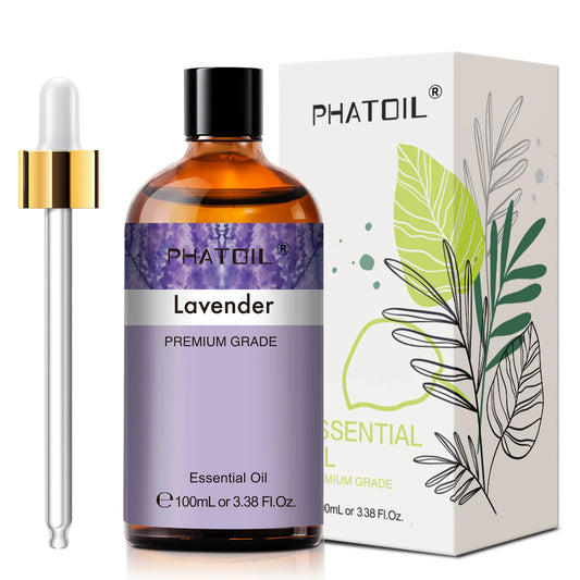 3.38Oz 100ml Lavender Essential Oil Diffuser Pure Natural Plant Essential Oils Vanilla Mint Lemon Tea Tree Citronella Aroma