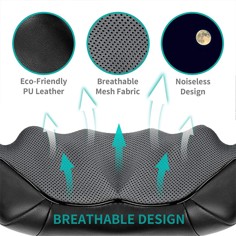Shiatsu Shoulder and Neck Massager Electric Deep Tissue Kneading Full Body Massage to Legs Muscles Back Massage Shawl