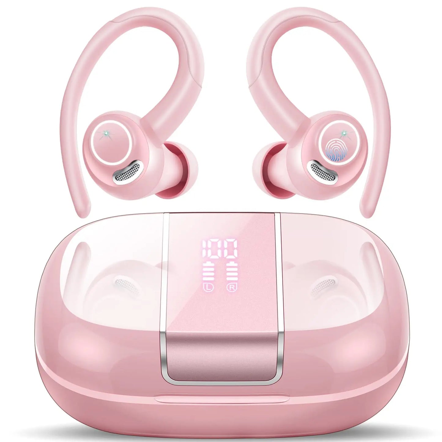 Headphones Wireless Earbuds Sport , 48H Wireless Earphones with HD Mic, IP7 Waterproof Earbud for Sports/Running/Workout.