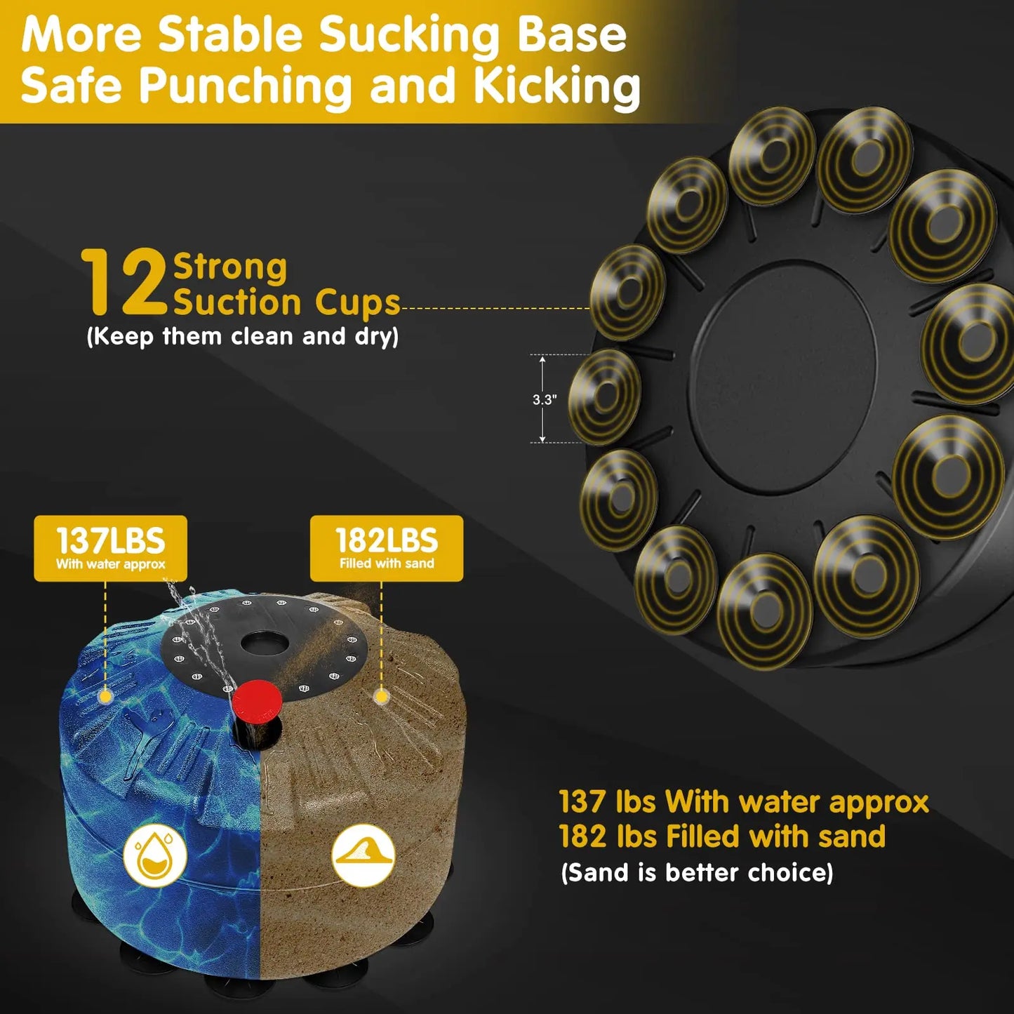 Standing boxing post with gloves, home fighting training sandbag, boxing bag with suction cup, holiday gift for sports men