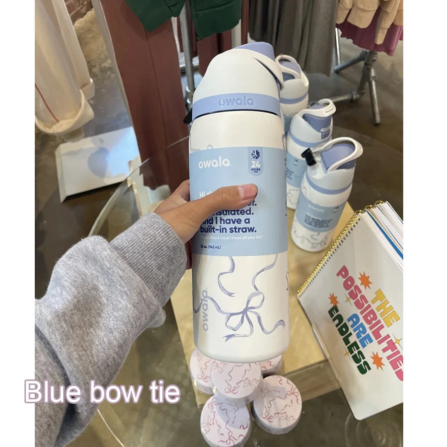 Insulated Stainless Steel Water Bottle with Straw, BPA-Free Sports Water Bottle, Great for Travel, 24Oz/32 Oz,