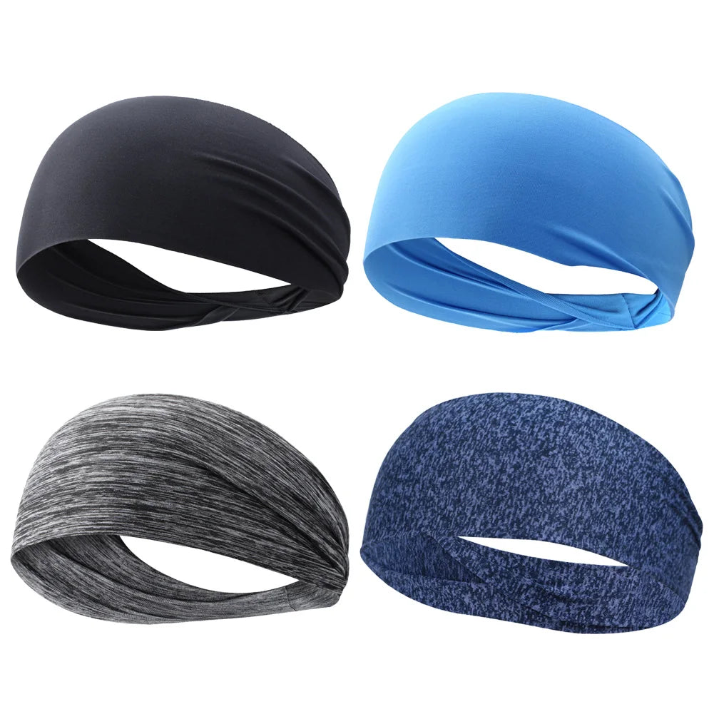 Sweat Absorption Headdress Quick Dry Workout Headband Anti-slip Head Scarf Breathable for Yoga Running Biking