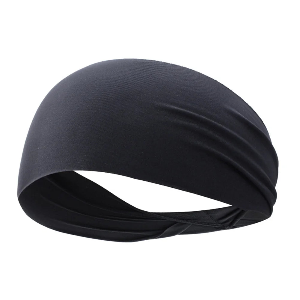 Sweat Absorption Headdress Quick Dry Workout Headband Anti-slip Head Scarf Breathable for Yoga Running Biking