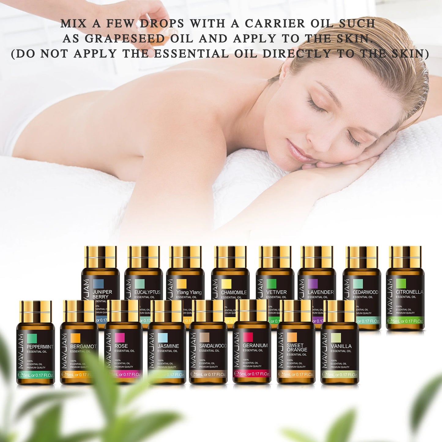28pcs Pure Natural Essential Oils Gift Set For Humidifier Diffuser Lavender Vanilla Sage Jasmine Rose