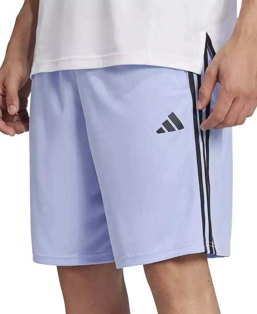 Men's 10 Inch Classic Fit 3-Stripes Breathable  Training Shorts Sportswear Accessories
