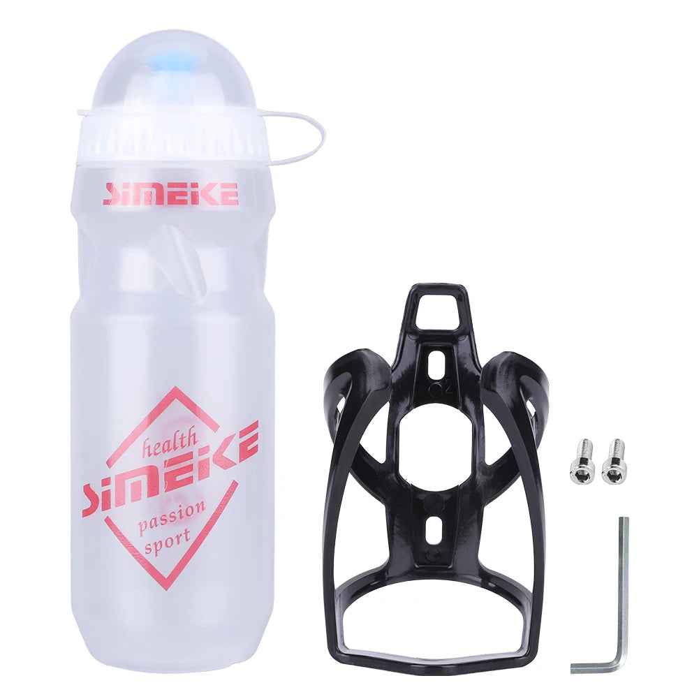 610ml Lightweight Drinking Bottle with Holder Mountain Road Bike Bottle Portable Water Cup for Fitness Riding Camping Hiking