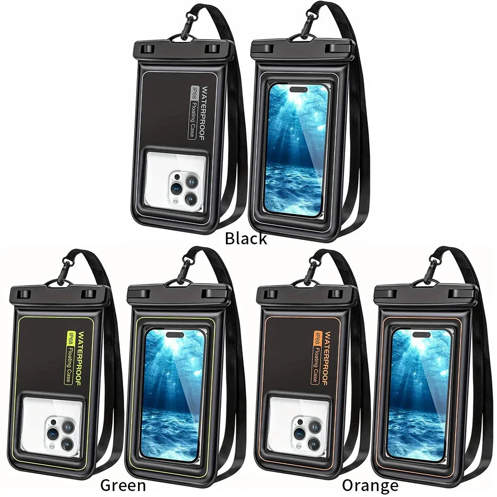 PVC Swimming Phone Pack Waterproof Transparent Sealed Phone Bag Diving Mobile Phone Bag Drifting Rafting Surfing Boating Bag