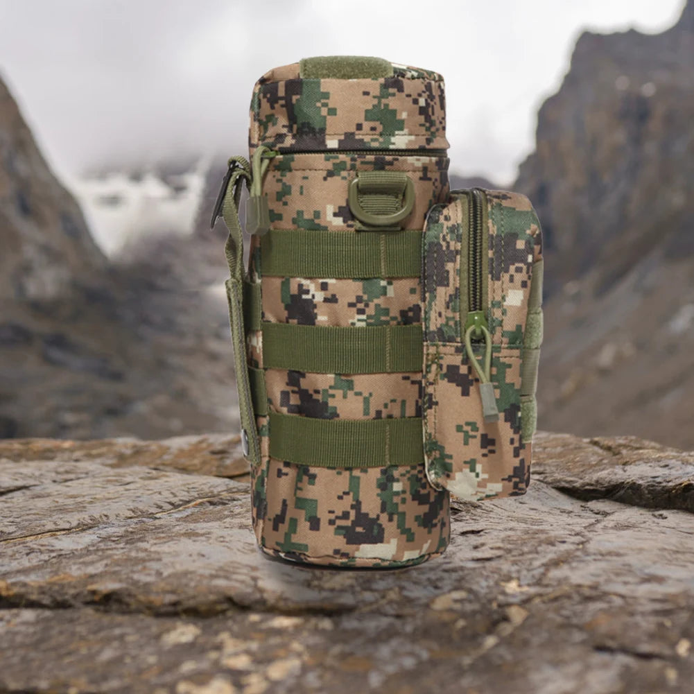 Water Bottle Holder with Phone Pocket Water Bottle Pouch Holder with Adjustable Strap Water Bottle Sling Bag Fits Up To 32 Oz