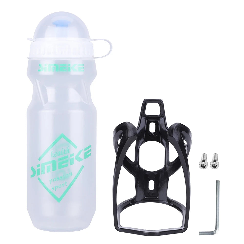 610ml Lightweight Drinking Bottle with Holder Mountain Road Bike Bottle Portable Water Cup for Fitness Riding Camping Hiking
