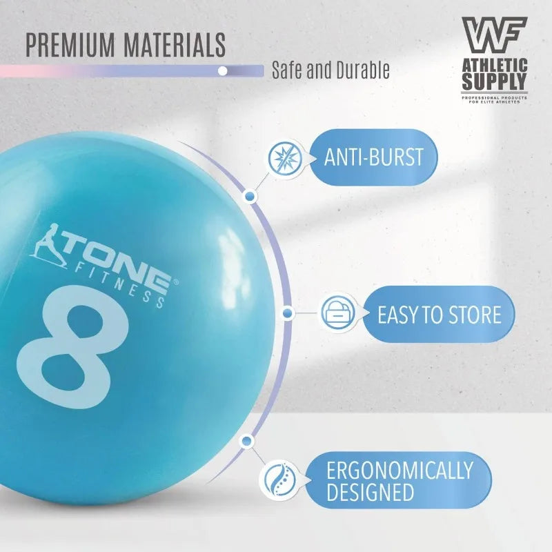 Soft Weighted Exercise Ball, Weighted Toning Ball, Soft Medicine Balls for Exercise, Yoga, Pair & Set with Rack