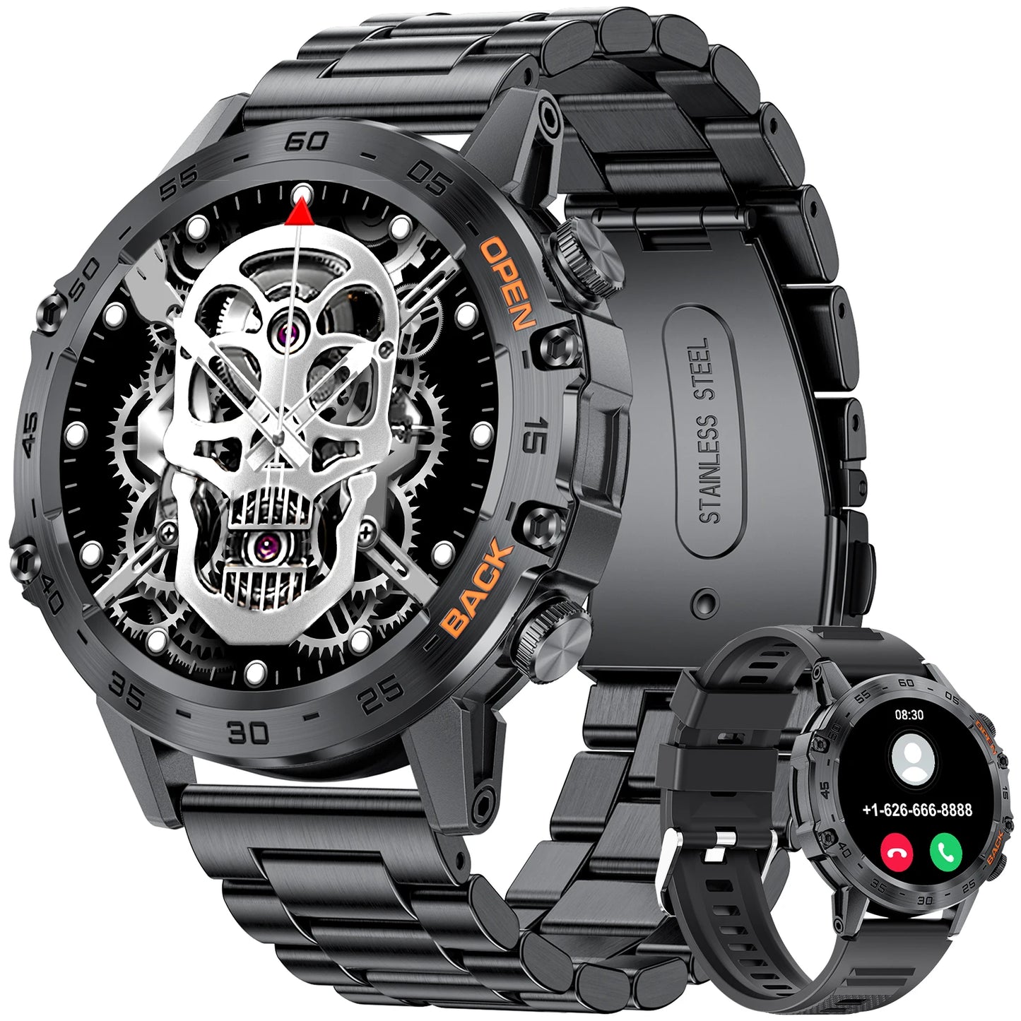 New1.39" Bluetooth Call Smart Watch Men Outdoor Sport Fitness Heart Rate Health Monitoring Smartwatch for Android IOS Phone