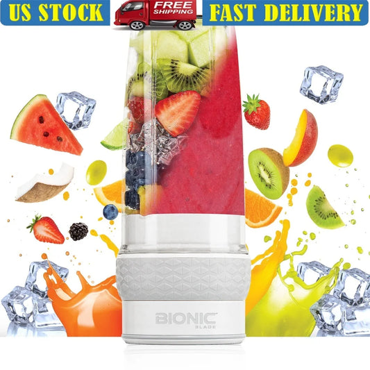 Portable Rechargeable Smoothie Blender Set with 6-point Stainless Steel Blades USB Charger BPA-free Bottle Juices Shakes Baby