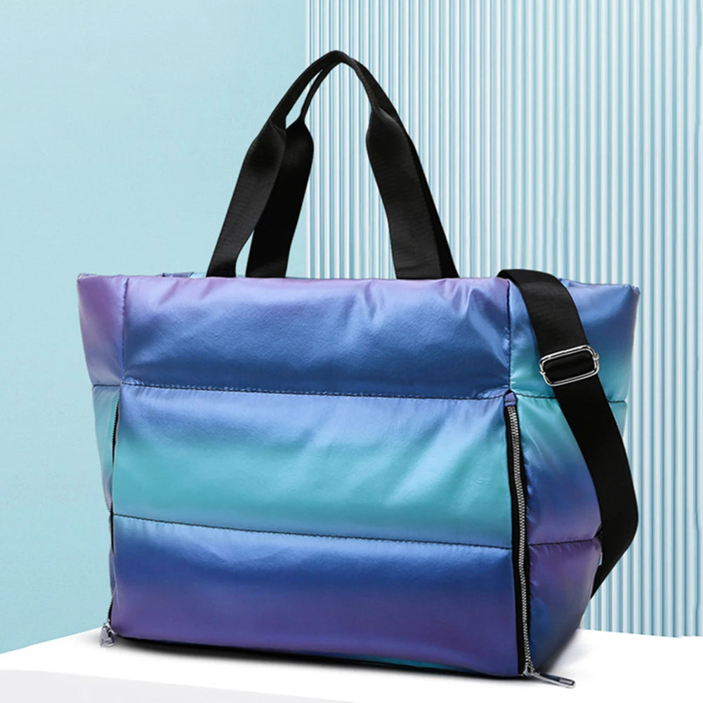 Sports Yoga Bag with Yoga Mat Holder Gym Tote Bag LightWeight Dry Wet Separation with Zipper&Handle Gym Essentials Accessories