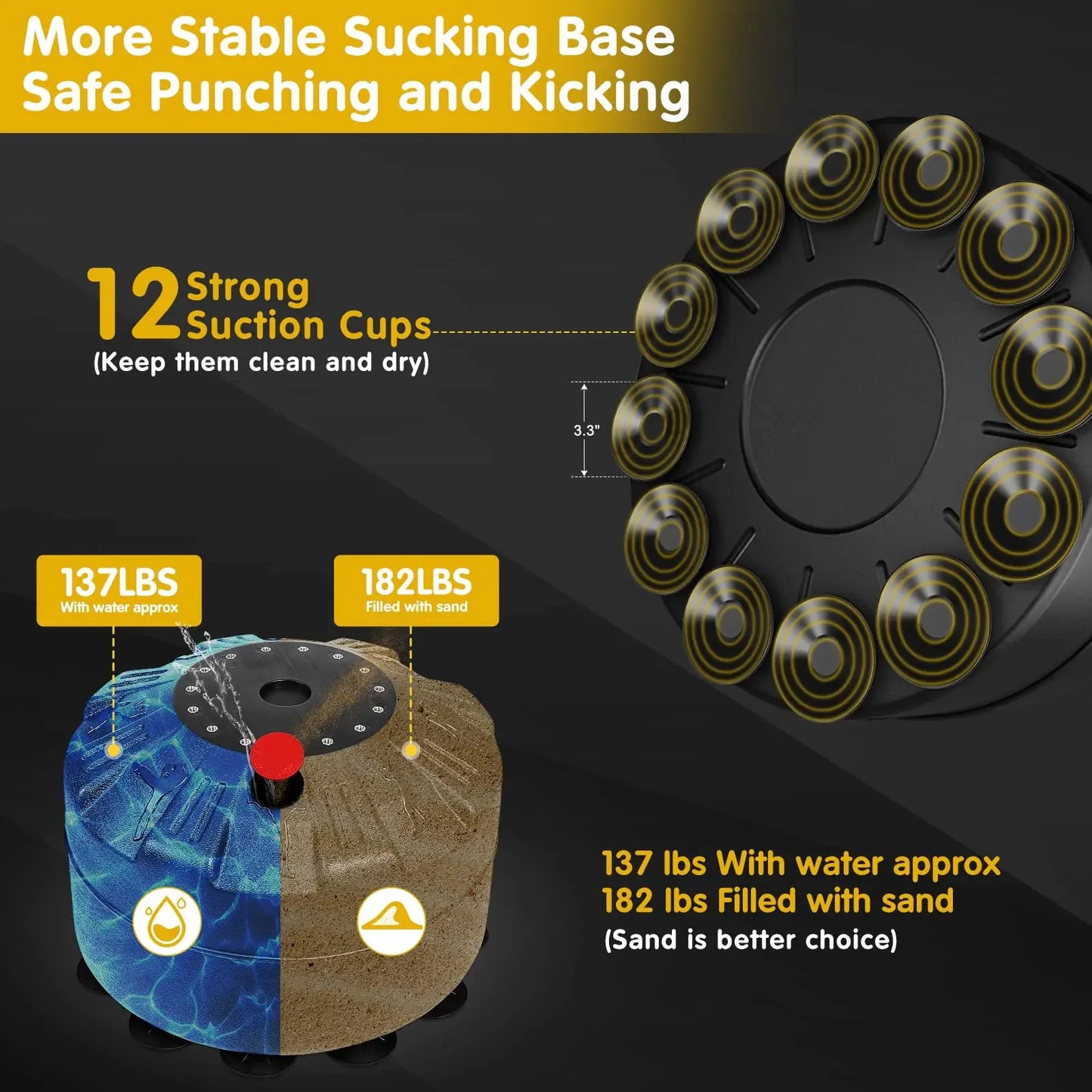 Standing boxing post with gloves, home fighting training sandbag, boxing bag with suction cup, holiday gift for sports men