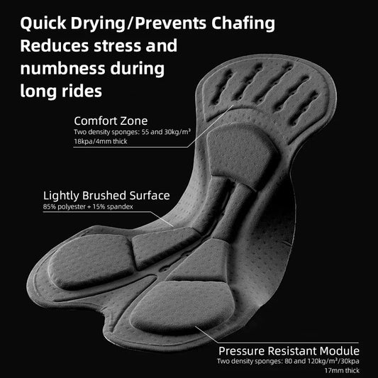 Men's Cycling Shorts 3D Gel Pad Cycling Underwear Anti-Slip Breathable Bike Bicycle Liner Shorts Men MTB Road Riding