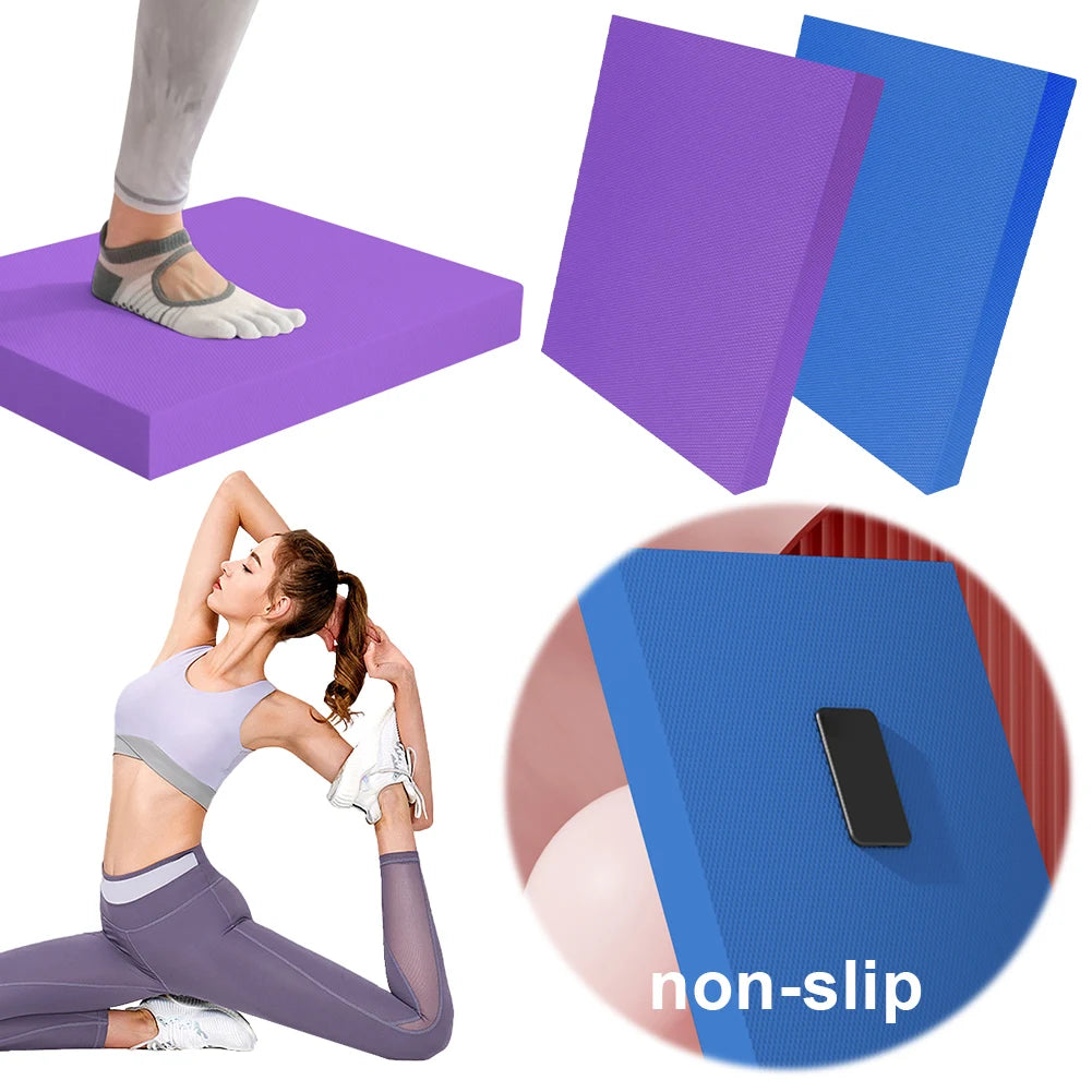 Yoga Balance Pad Anti Slip Fitness Mat Exercise Balance Pad Fitness Balancing Pad for Yoga Pilates Stretching