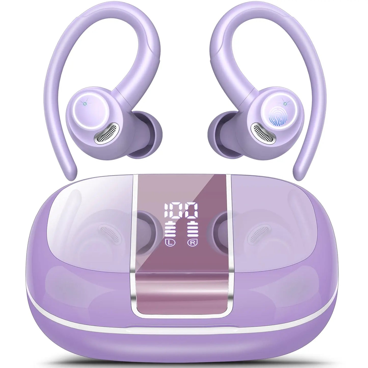Headphones Wireless Earbuds Sport , 48H Wireless Earphones with HD Mic, IP7 Waterproof Earbud for Sports/Running/Workout.