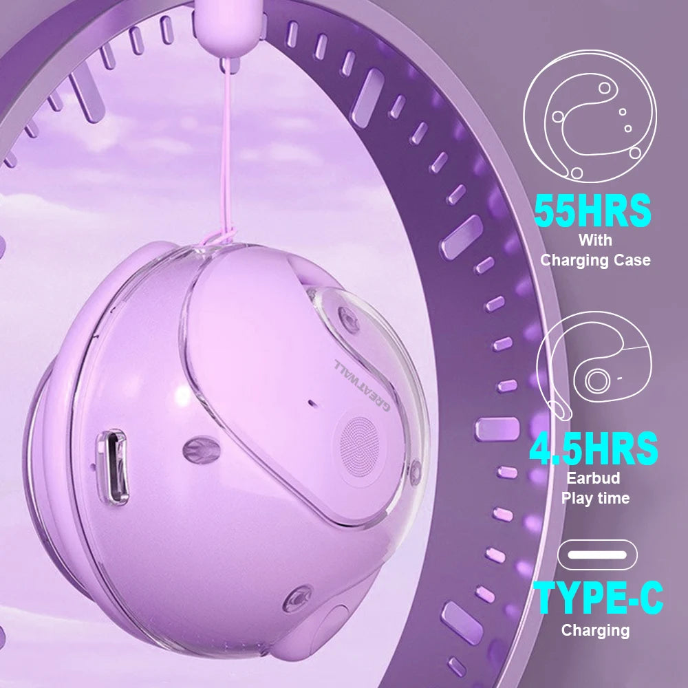 AI Real-Time Translation Wireless Bluetooth Earphones Supporting Over 100 Voice Languages Translation Headphones