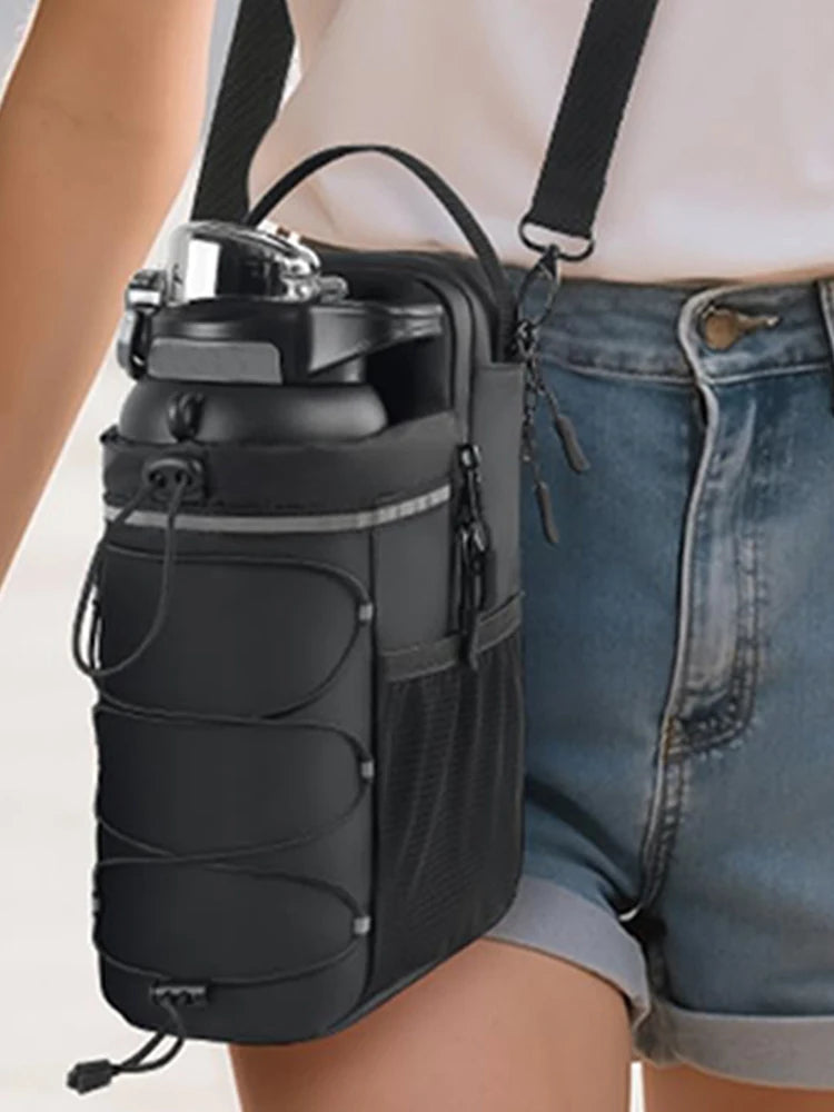 Magnetic Gym Bag Magnetic Sling Pocket Bottle Holder Crossbody Bag for Men & Women