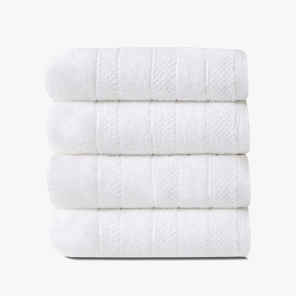 100 Premium Cotton Hand Towels Set of 4 Highly Absorbent Quick Dry Plush Soft Towels Bathroom Kitchen Gym Spa