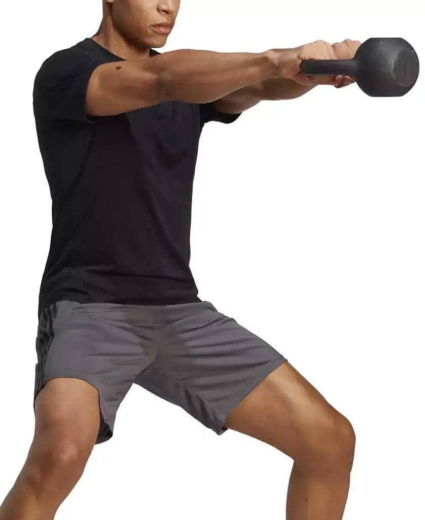 Men's 10 Inch Classic Fit 3-Stripes Breathable  Training Shorts Sportswear Accessories