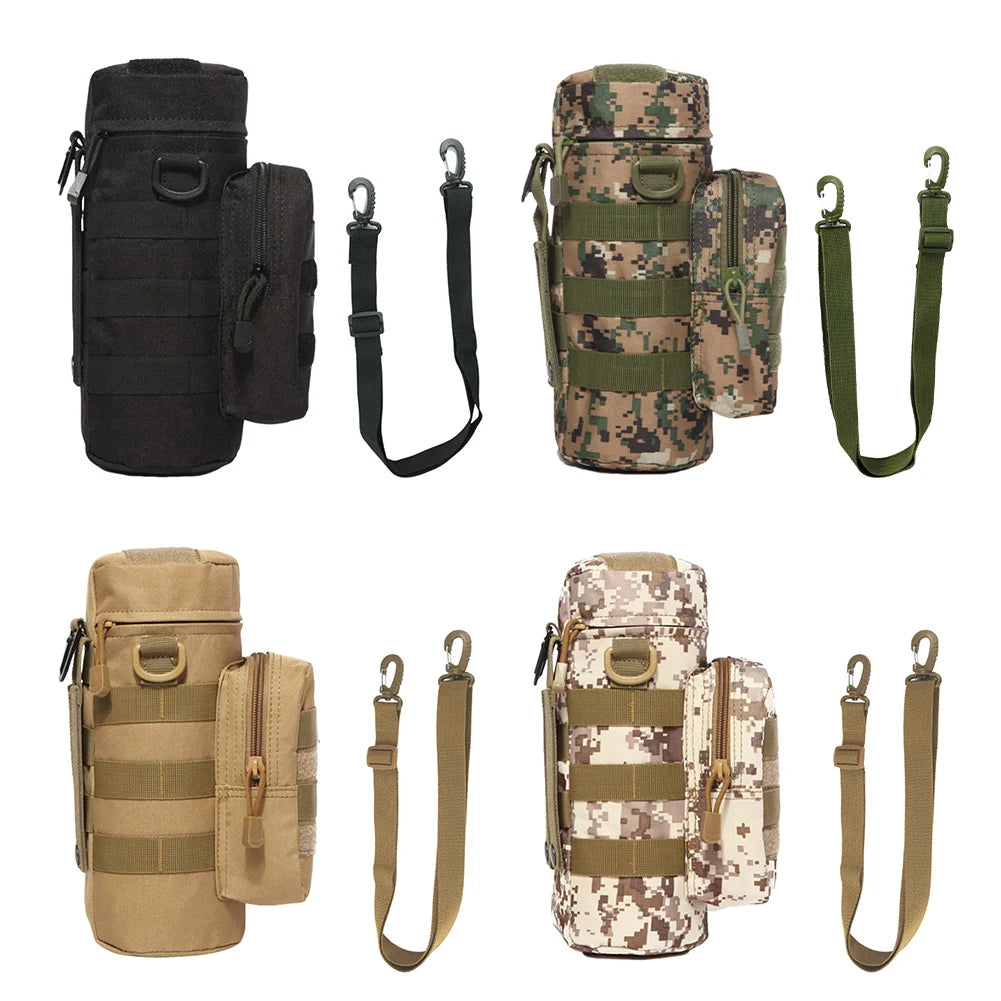 Water Bottle Holder with Phone Pocket Water Bottle Pouch Holder with Adjustable Strap Water Bottle Sling Bag Fits Up To 32 Oz