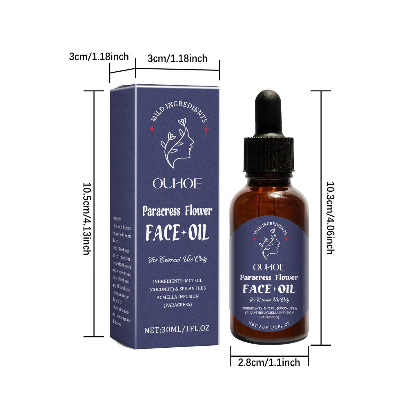 OUHOE Moisturizing Facial Oil - Lighten, Anti - aging, Deeply Moisturize, Strengthen Barrier, Coconut Oil - Infused